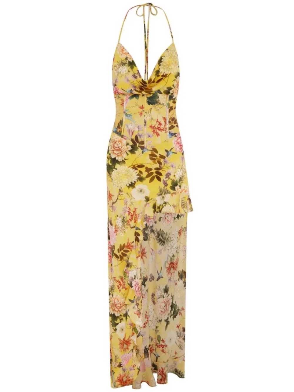 SANTONIA HALTER CORSET MAXI DRESS - KENDALL YELLOW